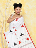 Piyari Fashion Women's White Exclusive Applique Saree With Blouse Piece - Distacart