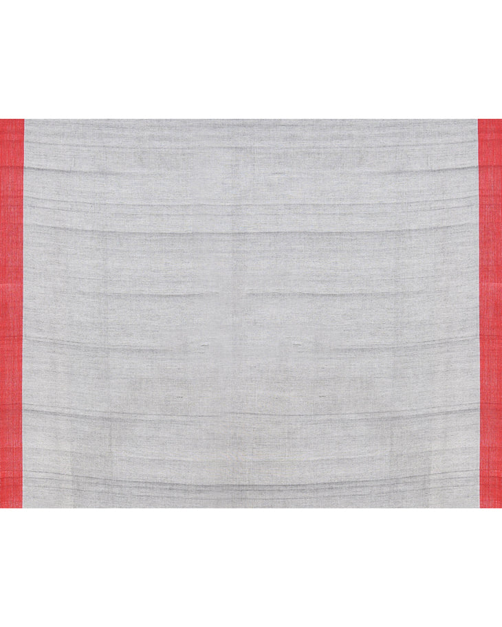 Piyari Fashion Women's Grey Cotton Handloom Jamdani Saree With Blouse - Distacart