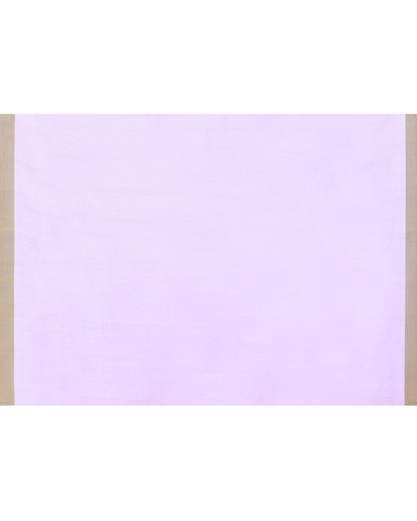 Piyari Fashion Women's Lavender Cotton Handloom Jamdani Saree With Blouse - Distacart