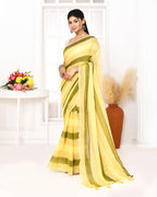 Piyari Fashion Multi Color Striped Mulmul Cotton Saree With Tassels - Distacart