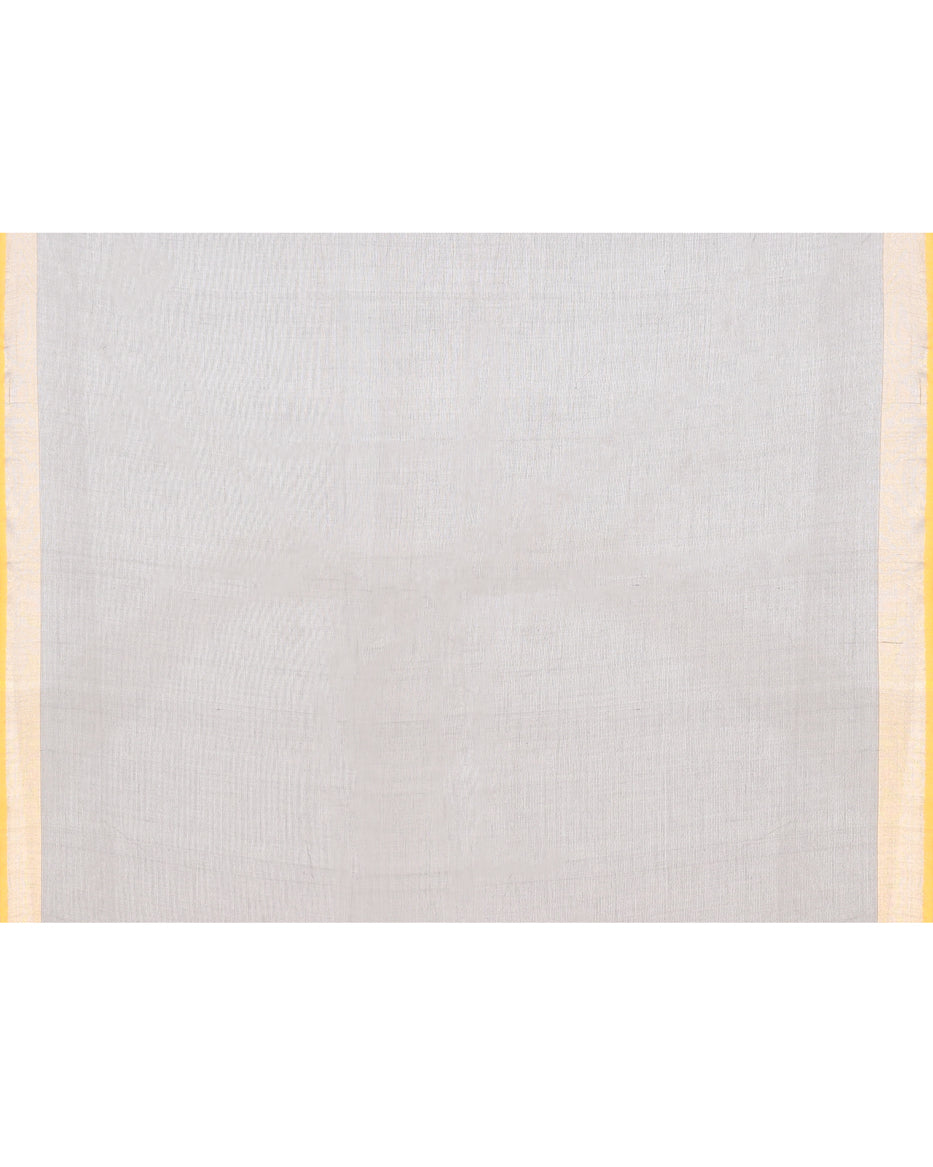 Piyari Fashion Women's Grey Cotton Handloom Jamdani Saree With Blouse - Distacart