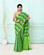 Piyari Fashion Women's Green Cotton Handloom Jamdani Saree With Blouse - Distacart