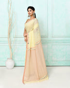 Piyari Fashion Women's Cream Cotton Handloom Jamdani Saree With Blouse - Distacart