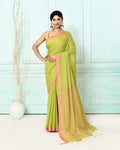 Piyari Fashion Women's Olive Cotton Handloom Jamdani Saree With Blouse - Distacart