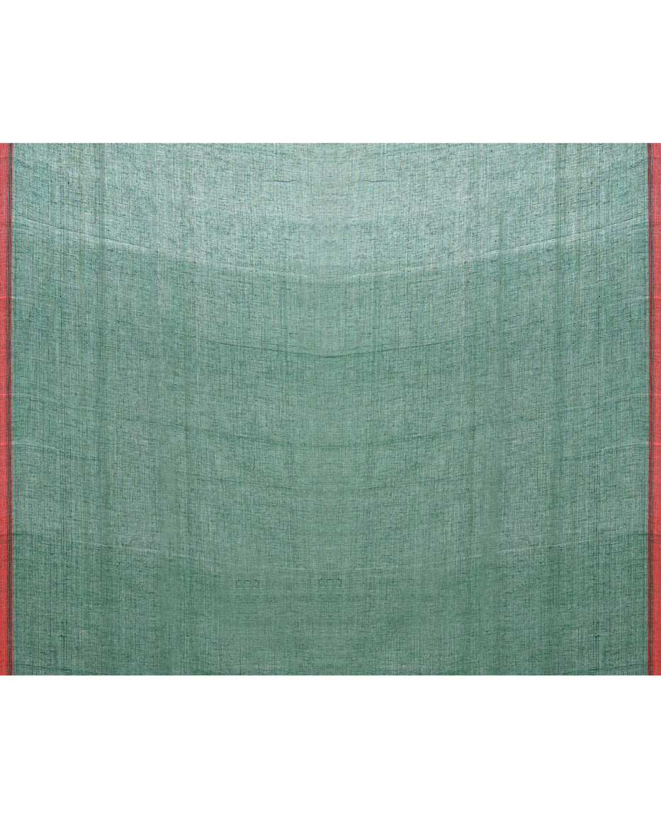 Piyari Fashion Women's Dark Green Cotton Handloom Jamdani Saree With Blouse - Distacart