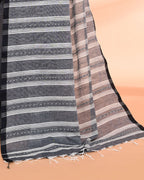 Piyari Fashion Women`s Grey Hand Work Cotton Saree With Blouse - Distacart
