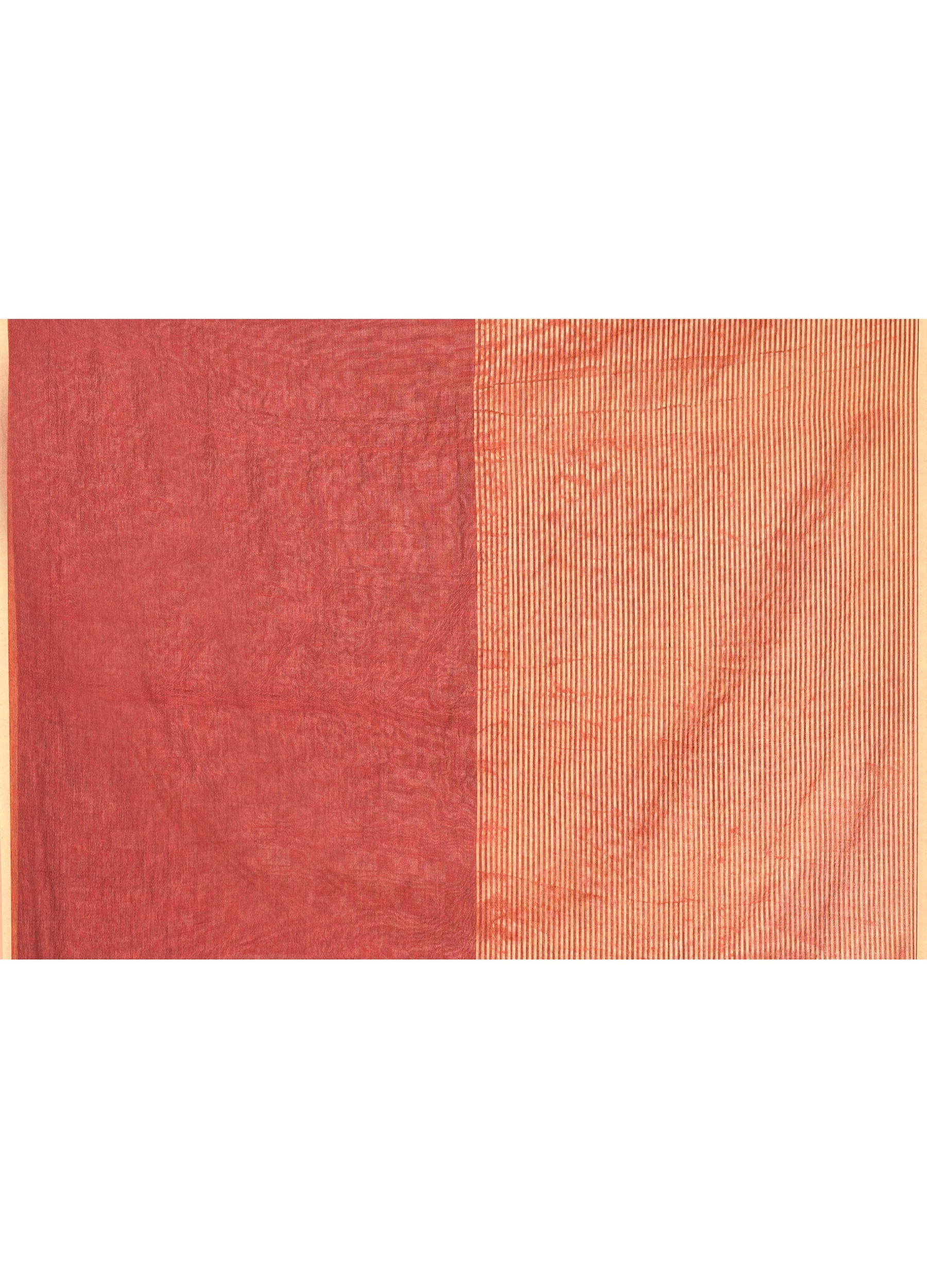 Piyari Fashion Women`s Maroon Cotton Handloom Saree With Gold Zari Stripes - Distacart