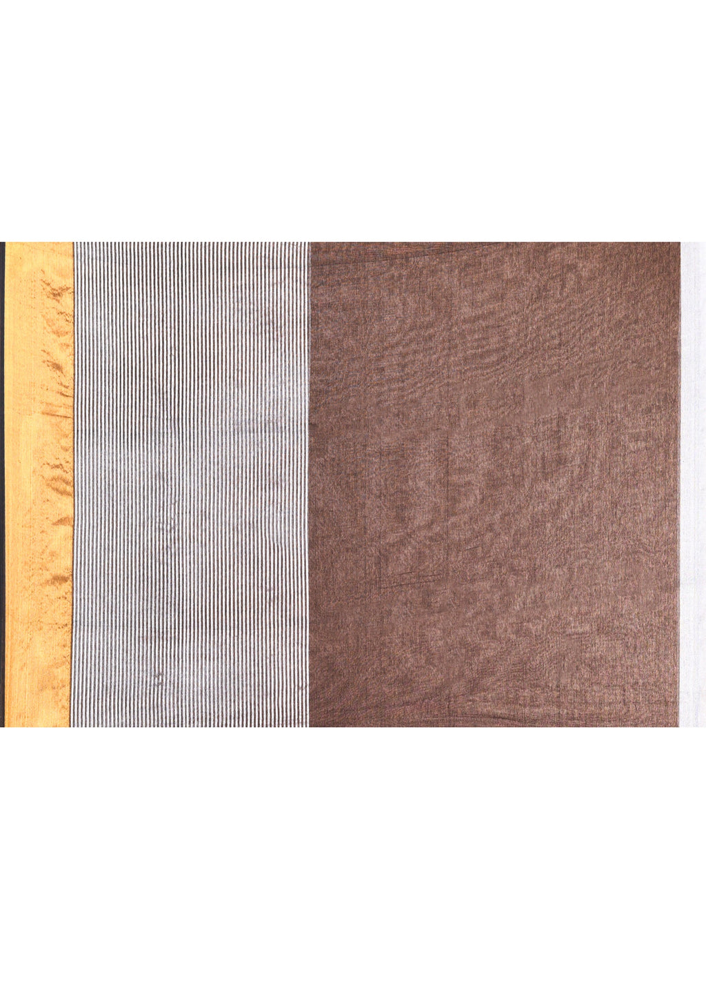 Piyari Fashion Women`s Black Cotton Handloom Saree With Gold Silver Zari Stripes - Distacart
