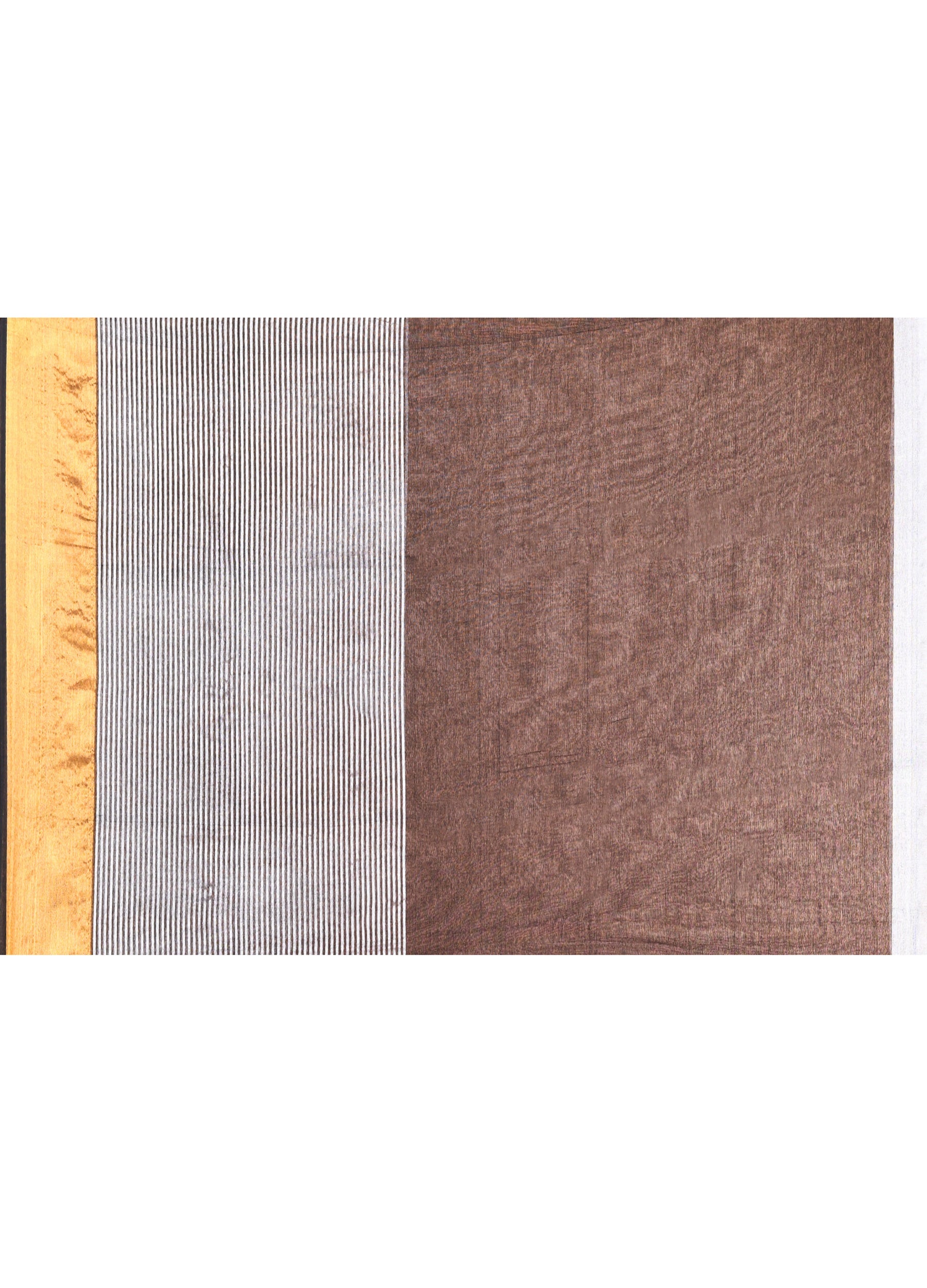 Piyari Fashion Women`s Black Cotton Handloom Saree With Gold Silver Zari Stripes - Distacart