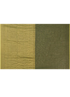 Piyari Fashion Women`s Dark Green Cotton Handloom Saree With Gold Zari Stripes - Distacart