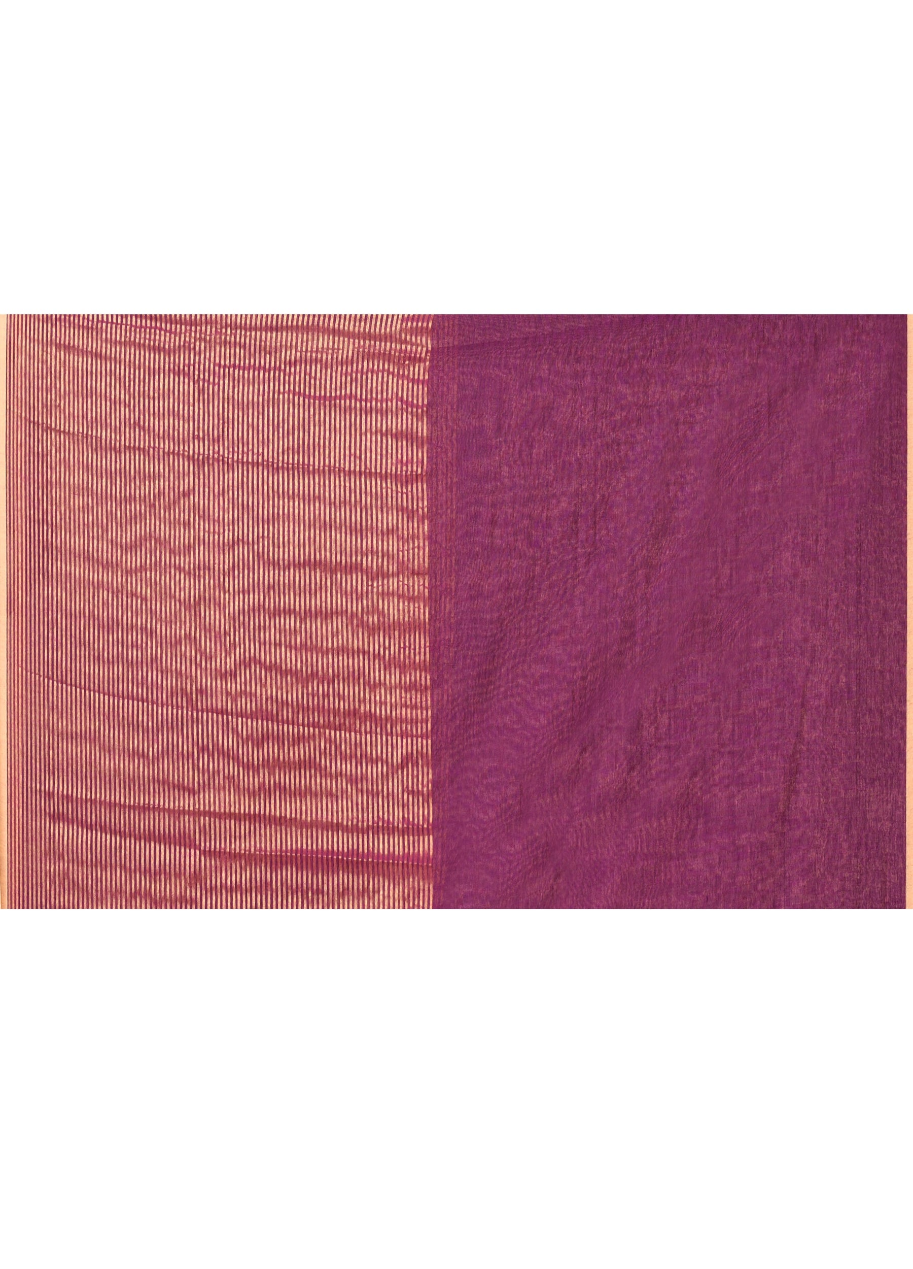 Piyari Fashion Women`s Magenta Cotton Handloom Saree With Gold Zari Stripes - Distacart