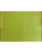 Piyari Fashion Women's Apple Green Embellished Sequined Cotton Saree - Distacart