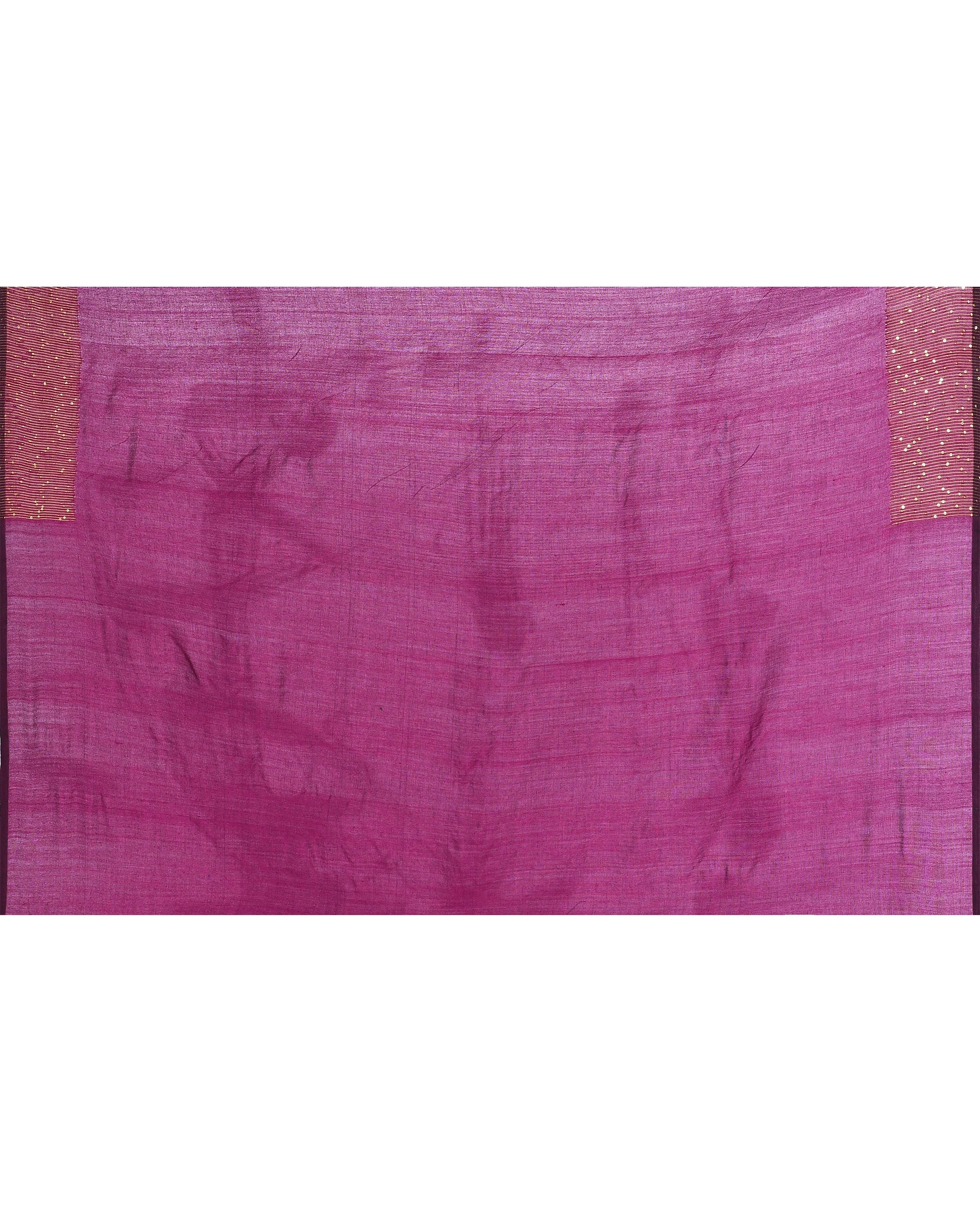 Piyari Fashion Women's Magenta Embellished Sequined Cotton Saree - Distacart