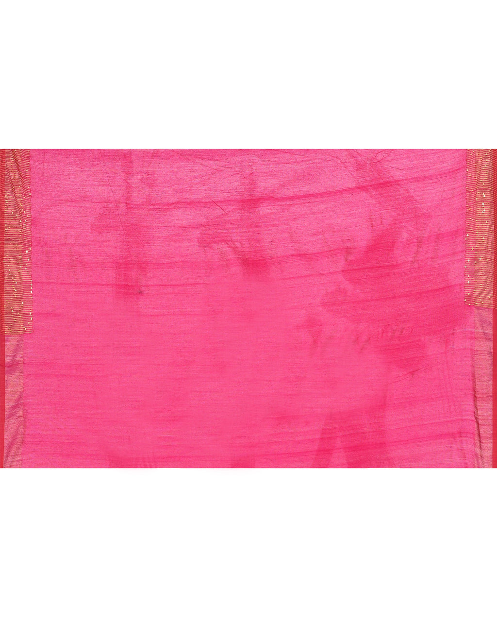 Piyari Fashion Women's Rani Pink Embellished Sequined Cotton Saree - Distacart