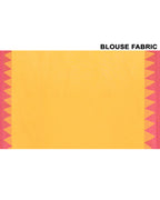 Piyari Fashion Women's Mustard Yellow Hand Work Cotton Saree With Blouse Piece - Distacart