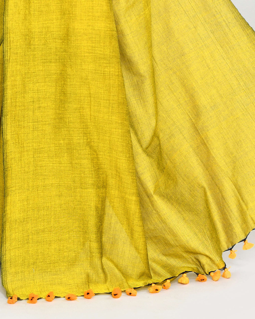 Piyari Fashion Handspun Cotton Lemon Handloom Saree With Blouse - Distacart