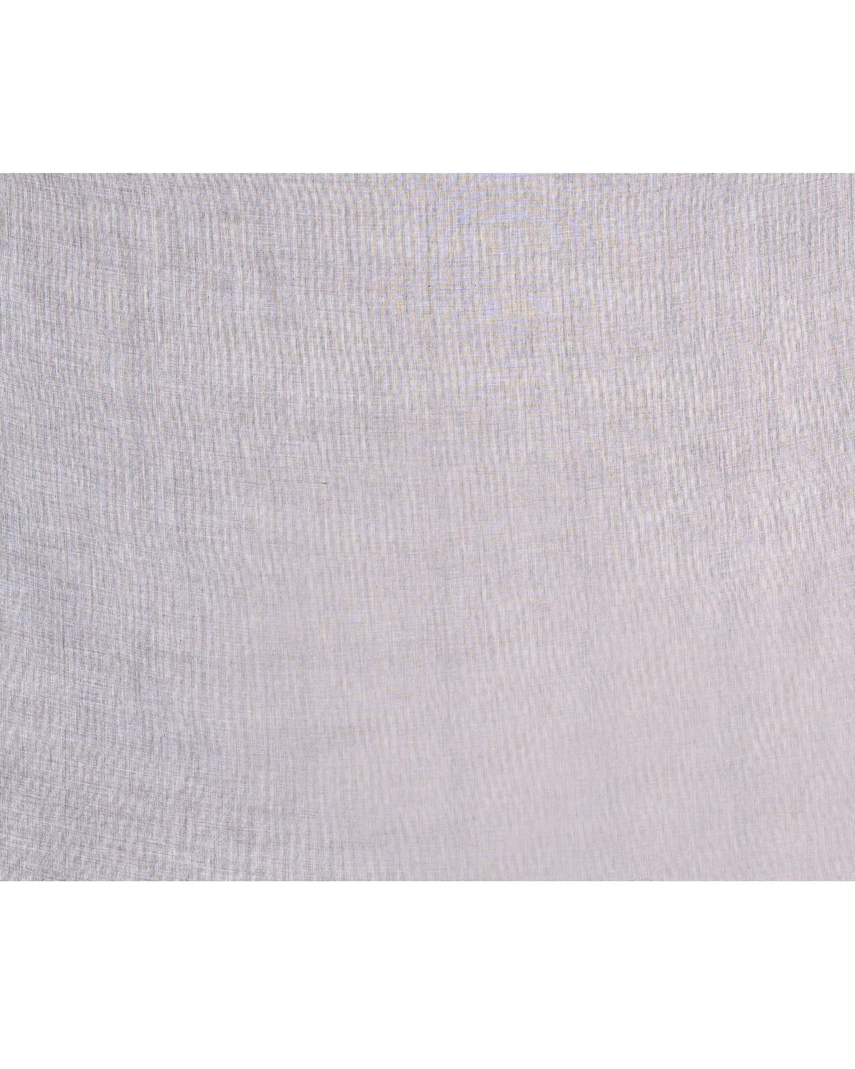 Piyari Fashion Handspun Printed Cotton Silver Grey Handloom Saree With Blouse - Distacart