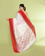 Piyari Fashion Women's Off White Embellished Matka Silk Jamdani Saree - Distacart