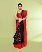 Piyari Fashion Women's Black Embellished Matka Silk Jamdani Saree - Distacart