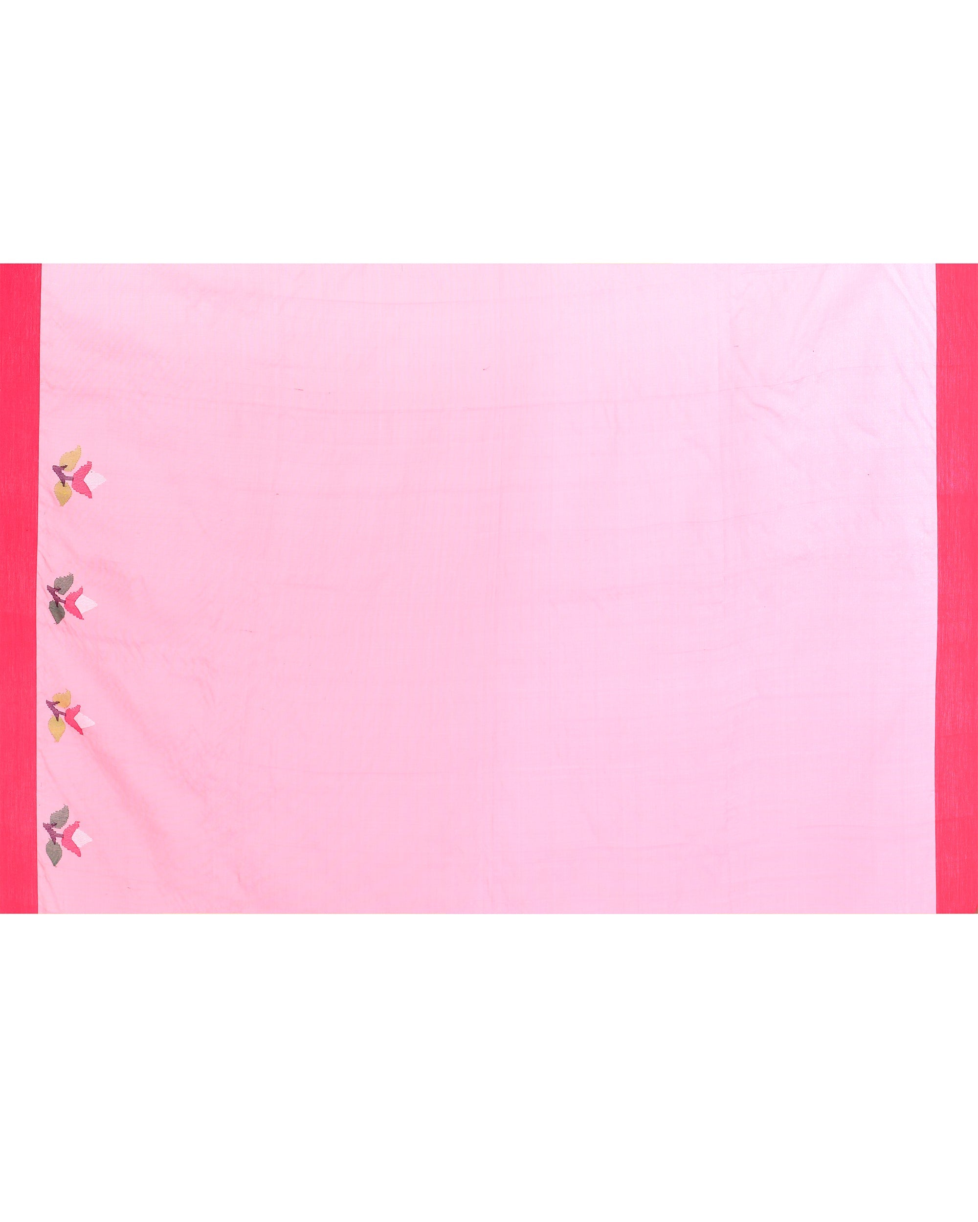 Piyari Fashion Women's Pink Embellished Silk Jamdani Saree - Distacart
