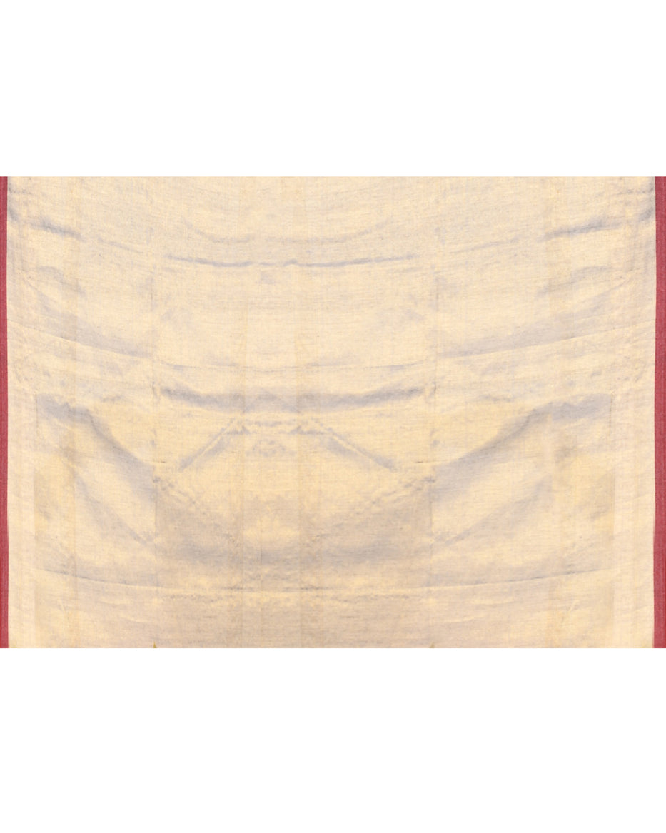 Piyari Fashion Women's Gold Dual Tone Organic Tissue Saree With Blouse Piece - Distacart