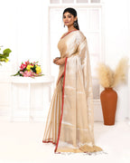 Piyari Fashion Women's Muga Dual Tone Organic Tissue Saree With Blouse Piece - Distacart
