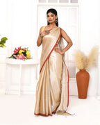 Piyari Fashion Women's Muga Dual Tone Organic Tissue Saree With Blouse Piece - Distacart