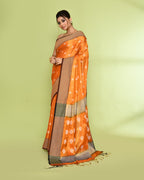 Piyari Fashion Women's Orange Zari Cotton Tissue Jamdani Saree - Distacart