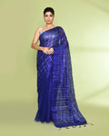 Piyari Fashion Women's Blue Zari Cotton Tissue Sequin Saree - Distacart