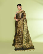 Piyari Fashion Women's Golden Zari Cotton Tissue Sequin Saree - Distacart