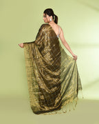 Piyari Fashion Women's Golden Zari Cotton Tissue Sequin Saree - Distacart