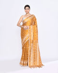 Piyari Fashion Women's Gold Zari Cotton Tissue Jamdani Saree - Distacart