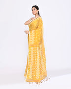 Piyari Fashion Women's Yellow Zari Cotton Tissue Jamdani Saree - Distacart