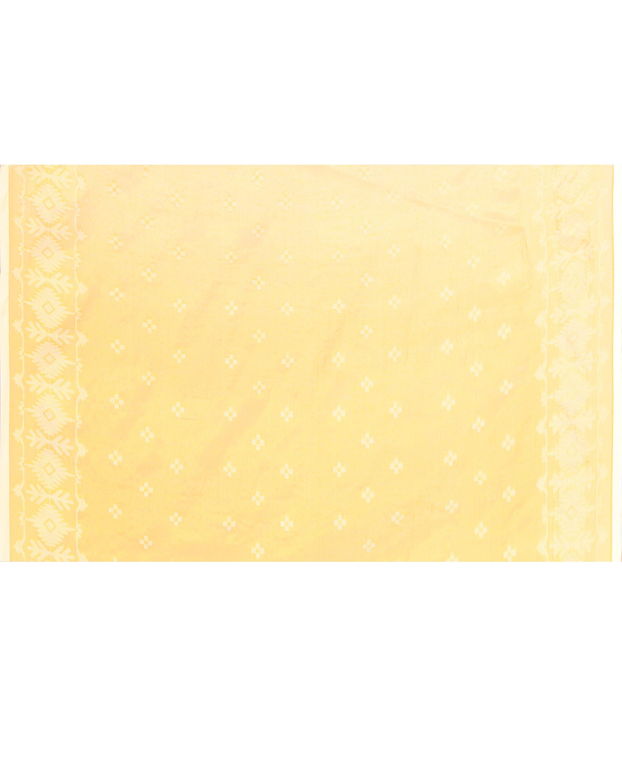 Piyari Fashion Women's Yellow Zari Cotton Tissue Jamdani Saree - Distacart