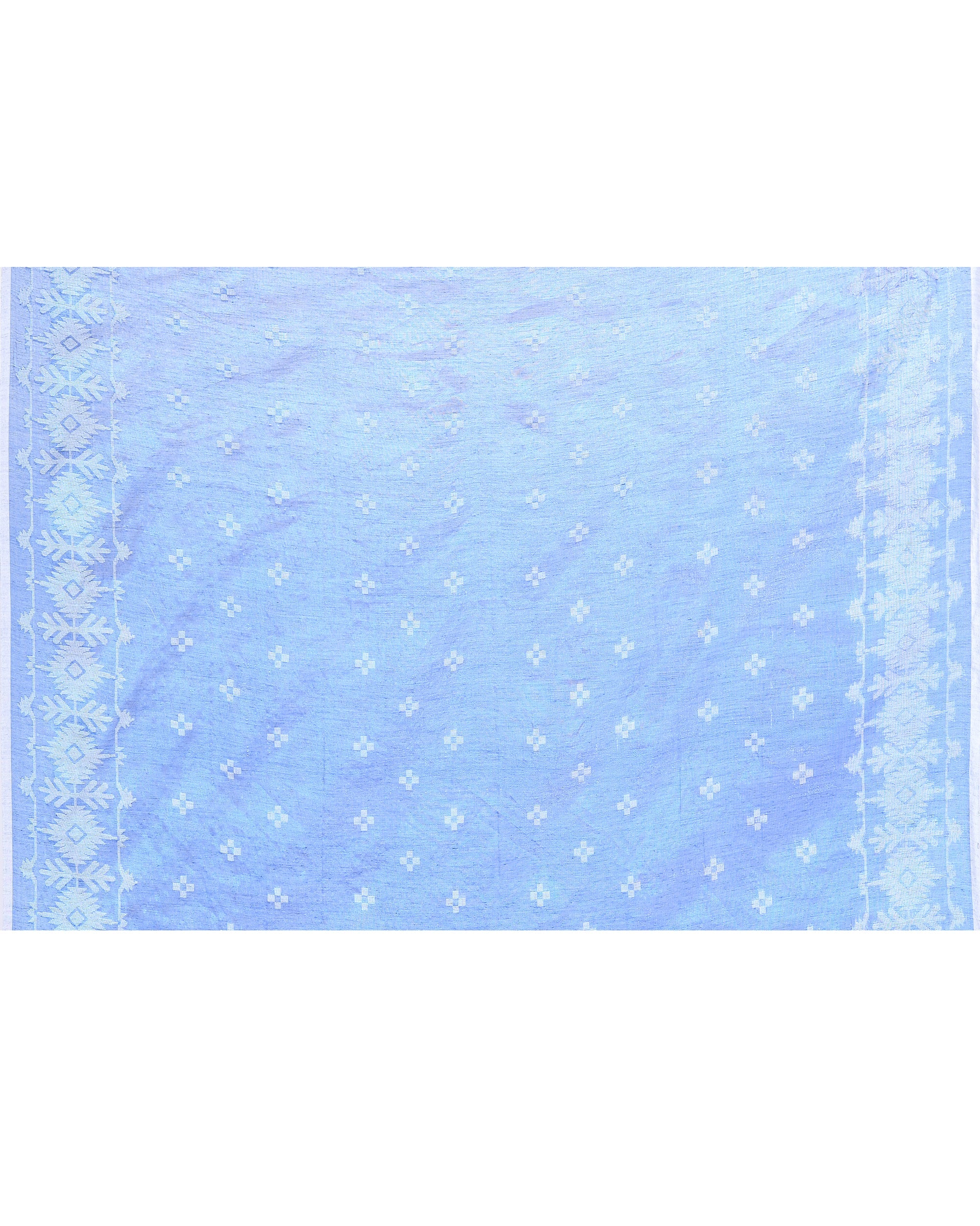 Piyari Fashion Women's Blue Zari Cotton Tissue Jamdani Saree - Distacart