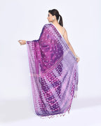 Piyari Fashion Women's Purple Zari Cotton Tissue Jamdani Saree - Distacart