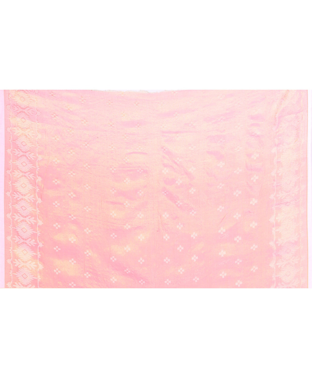 Piyari Fashion Women's Deep Peach Zari Cotton Tissue Jamdani Saree - Distacart