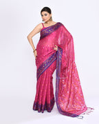 Piyari Fashion Women's Pink Zari Cotton Tissue Jamdani Saree - Distacart