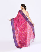 Piyari Fashion Women's Pink Zari Cotton Tissue Jamdani Saree - Distacart
