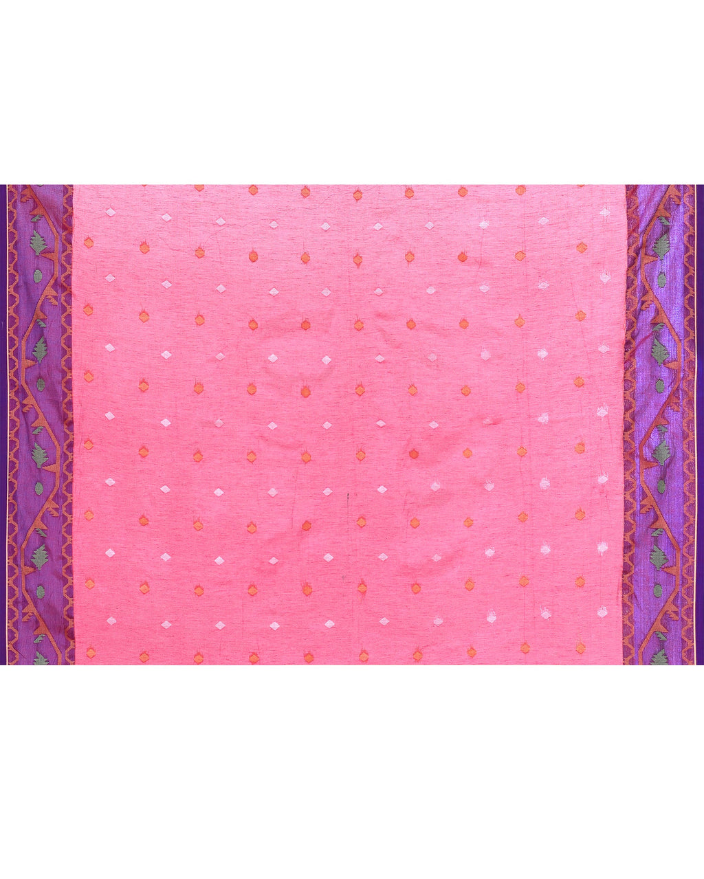 Piyari Fashion Women's Pink Zari Cotton Tissue Jamdani Saree - Distacart