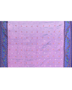 Piyari Fashion Women's Pink Blue Zari Cotton Tissue Jamdani Saree - Distacart