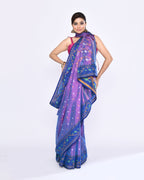 Piyari Fashion Women's Pink Blue Zari Cotton Tissue Jamdani Saree - Distacart
