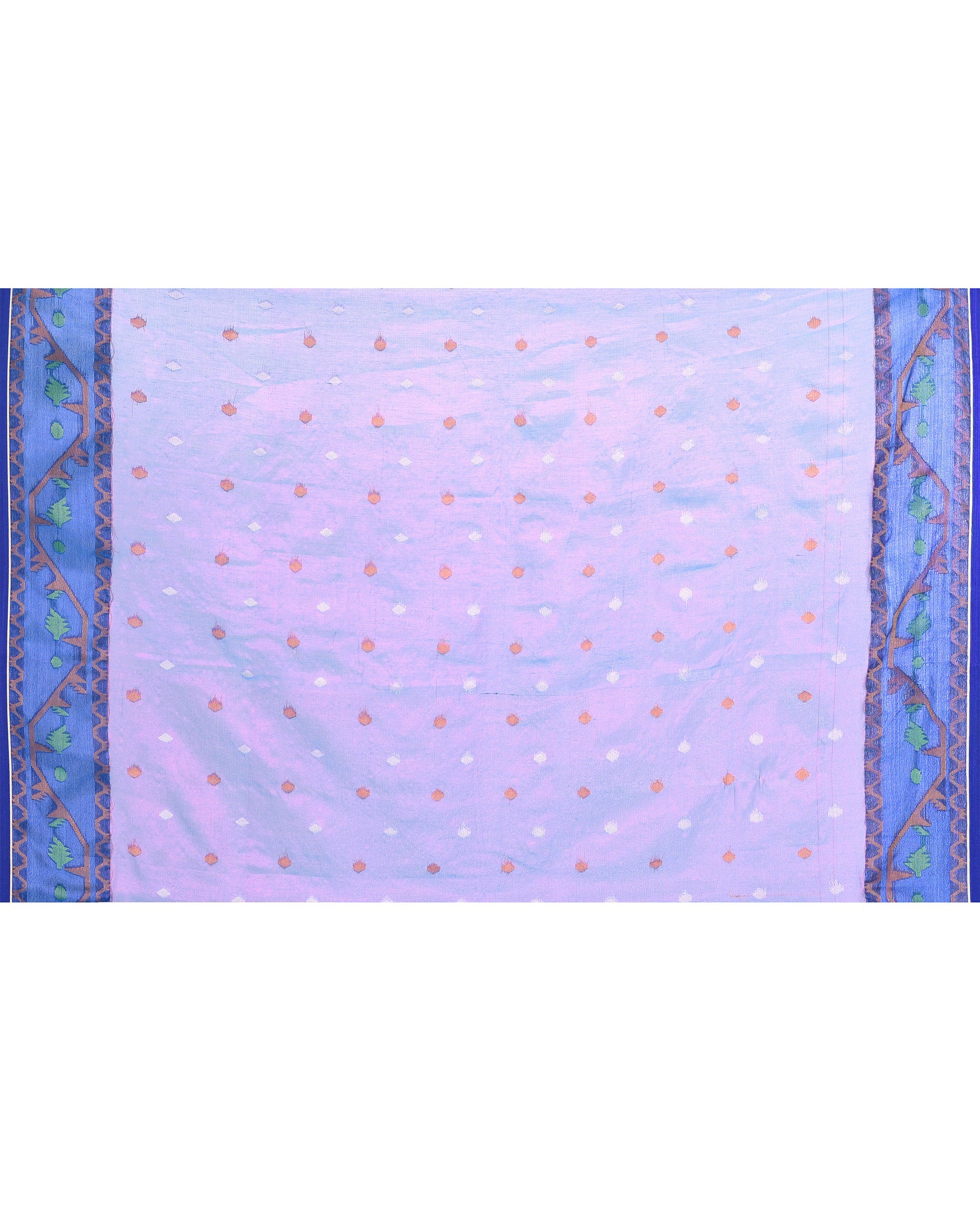 Piyari Fashion Women's Pink Blue Zari Cotton Tissue Jamdani Saree - Distacart