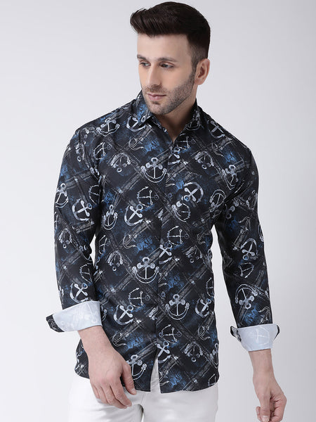RIAG Multi color Men's Full Sleeves Printed Shirt
