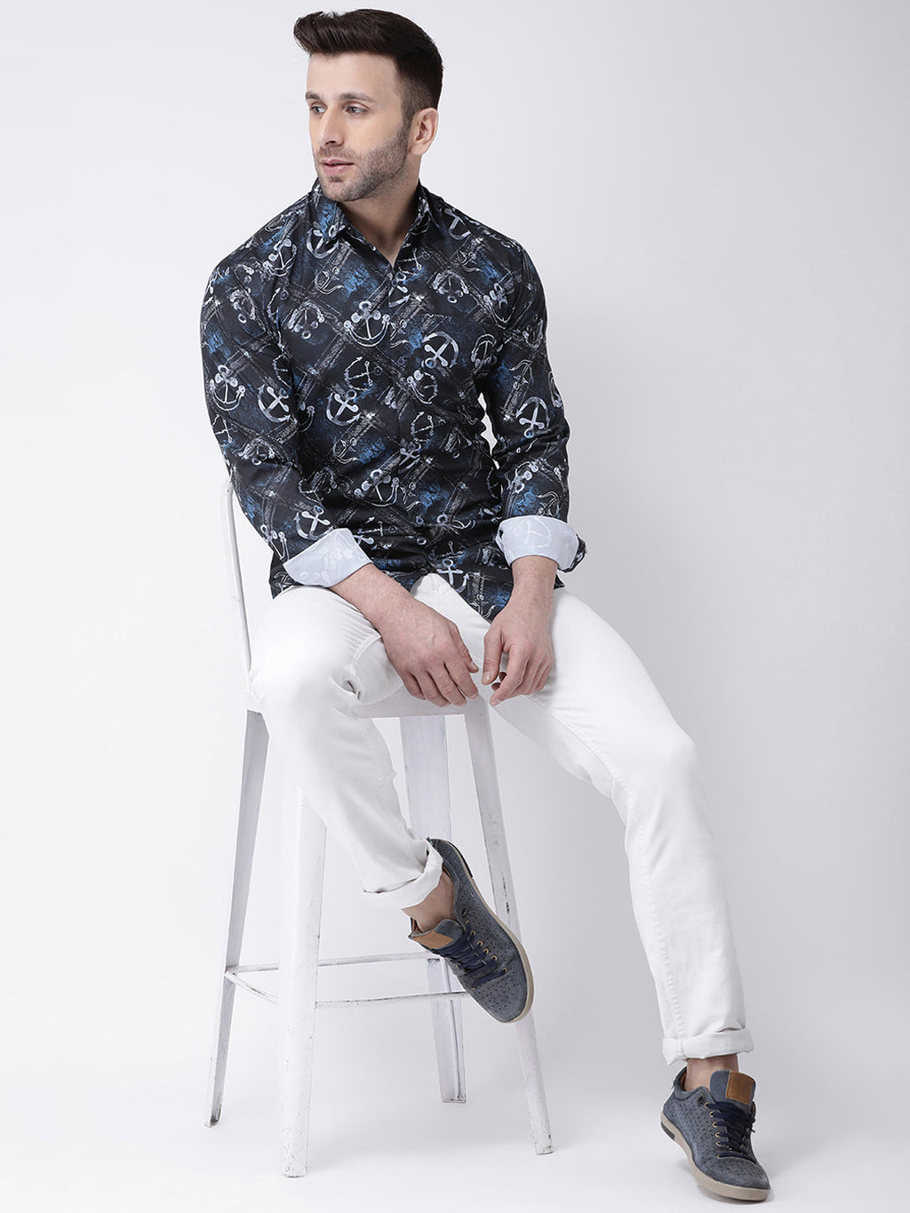 RIAG Multi color Men's Full Sleeves Printed Shirt - Distacart