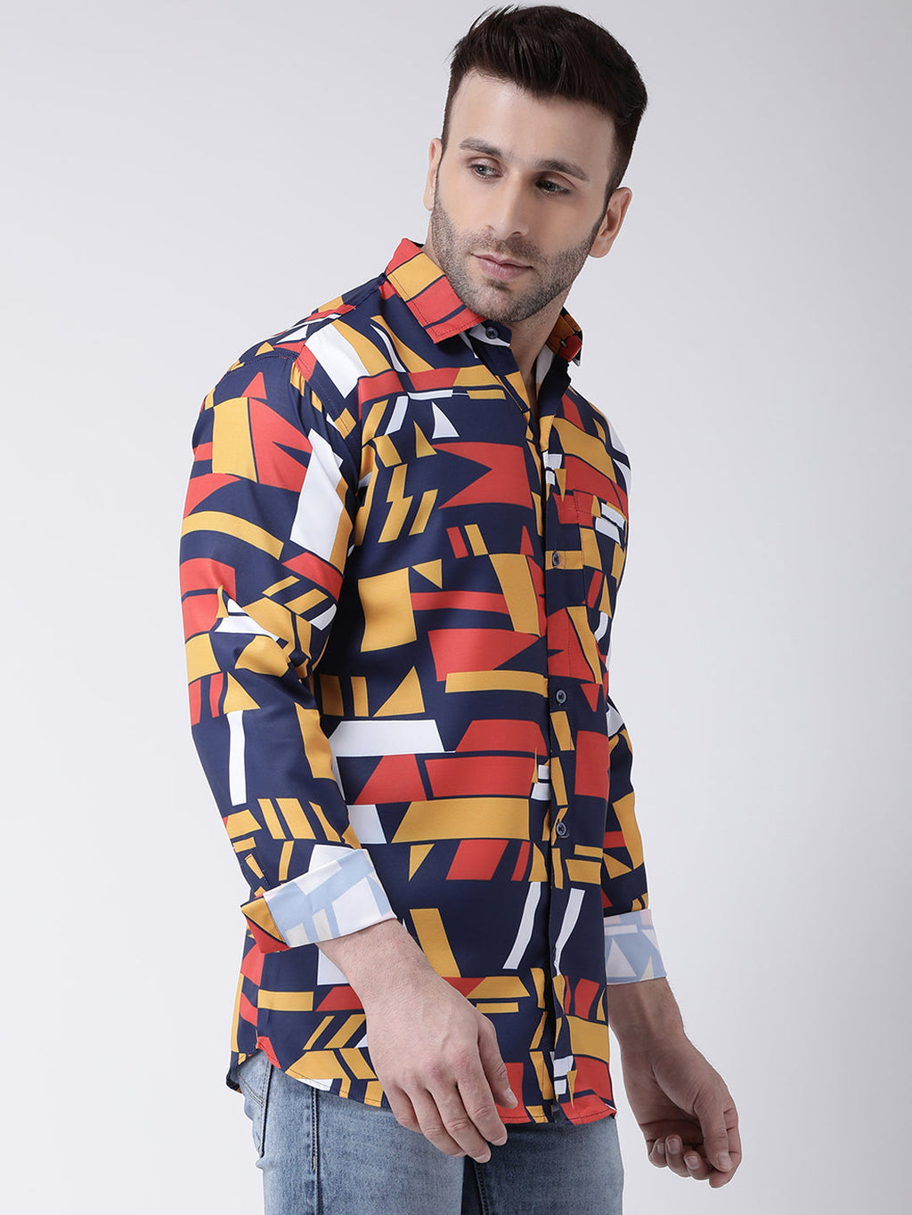 RIAG Multi color Men's Full Sleeves Printed Shirt - Distacart