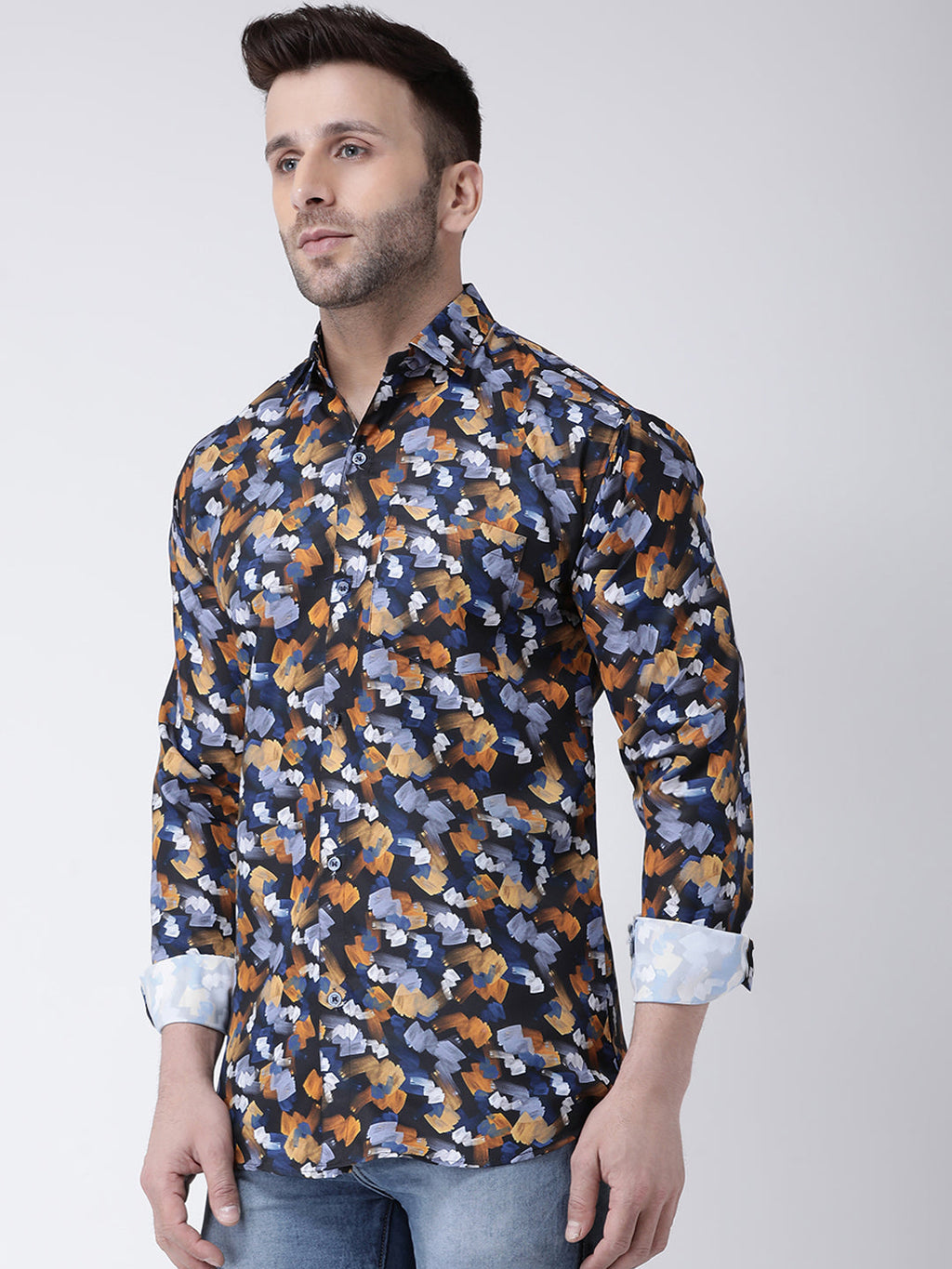 RIAG Multi color Men's Full Sleeves Printed Shirt - Distacart