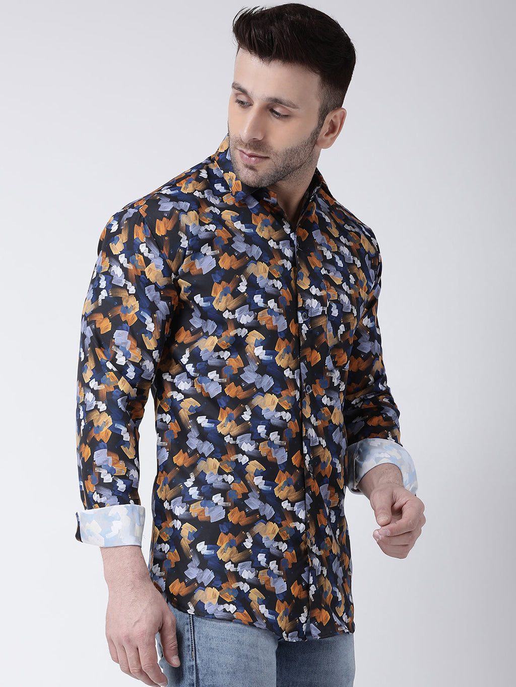 RIAG Multi color Men's Full Sleeves Printed Shirt - Distacart