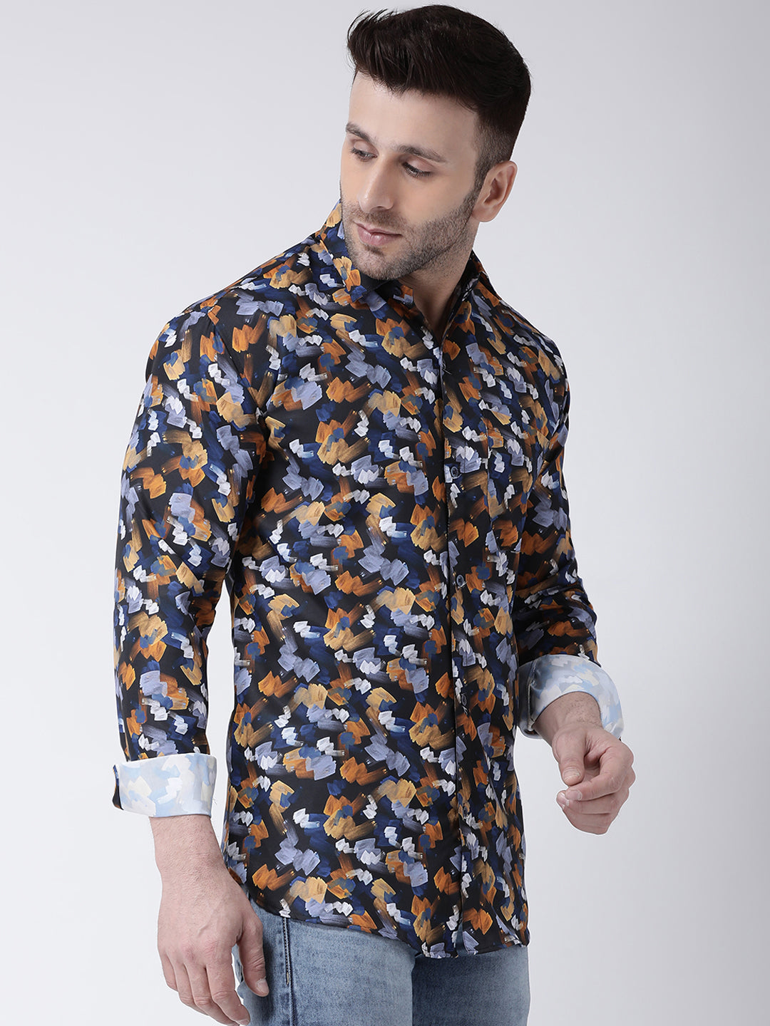 RIAG Multi color Men's Full Sleeves Printed Shirt - Distacart