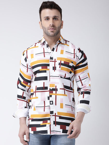 RIAG Multi color Men's Full Sleeves Printed Shirt